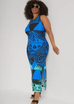 Abstract Maxi Dress