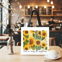 Among the Sunflowers Canvas Tote Bag