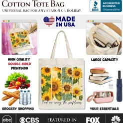 Among the Sunflowers Canvas Tote Bag