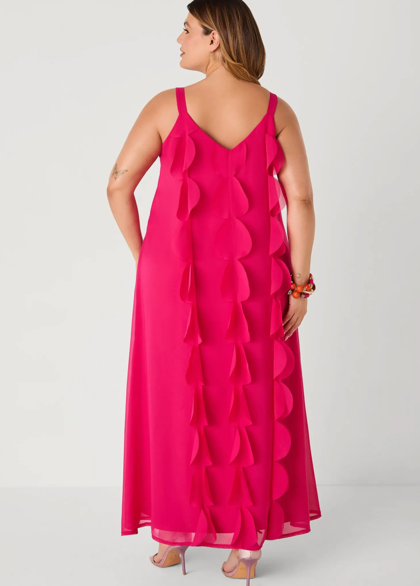Applique Embellished Maxi Dress