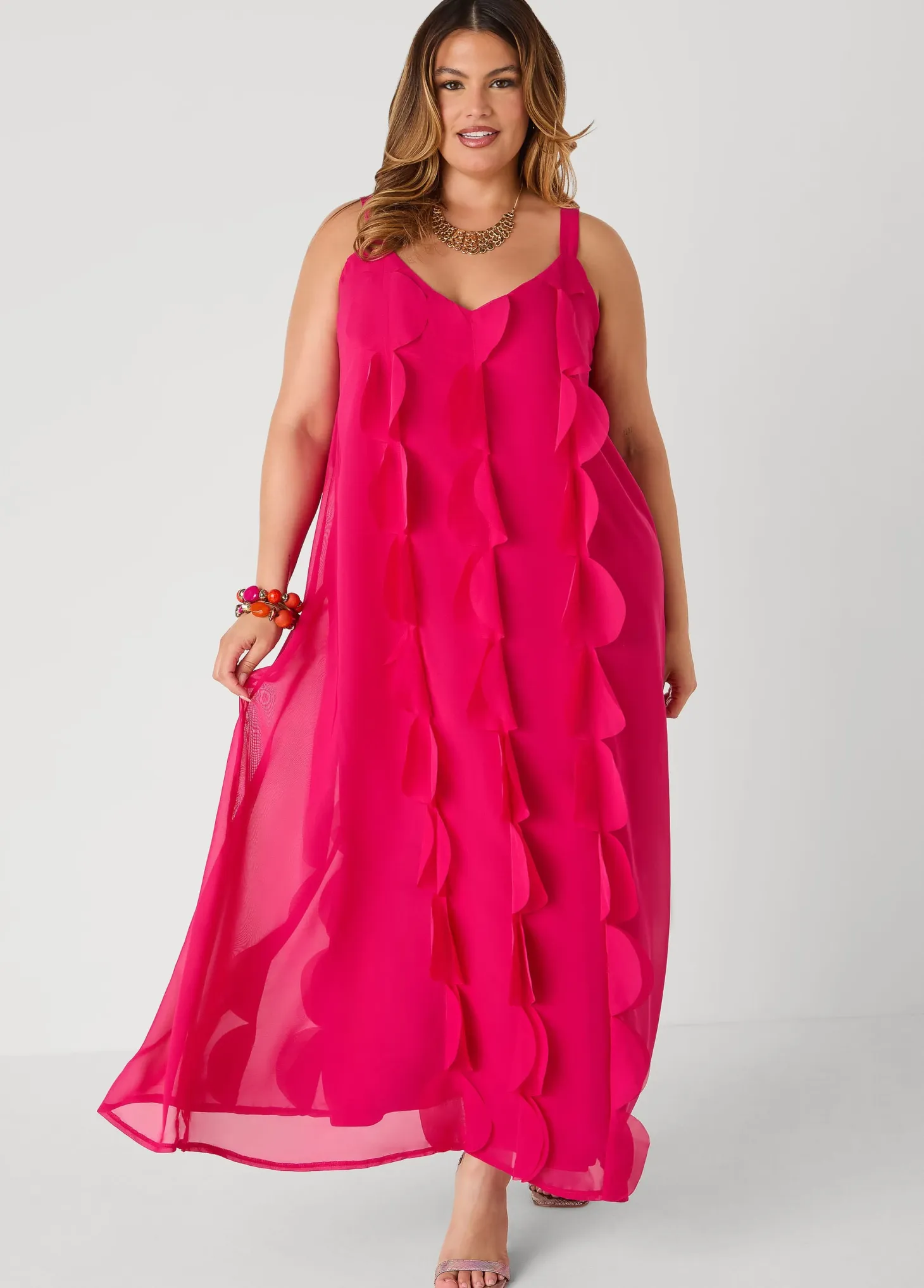 Applique Embellished Maxi Dress