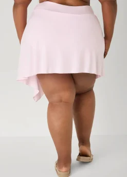 Asymmetric Hem Swim Skort