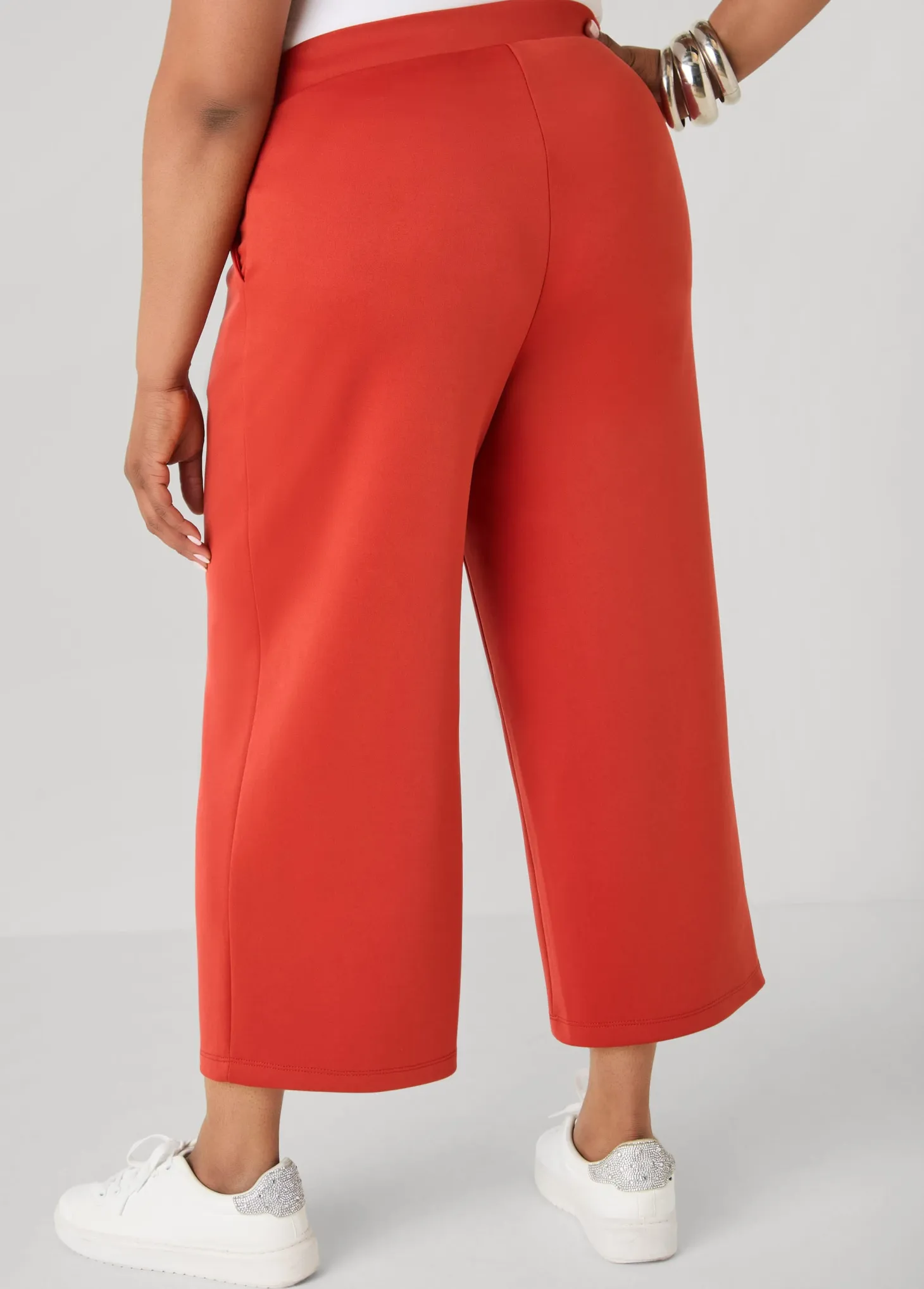 Athletic Knit Cropped Pants