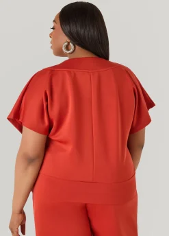 Athletic KnitV Neck Top