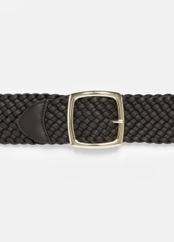 Basketweave Faux Leather Belt