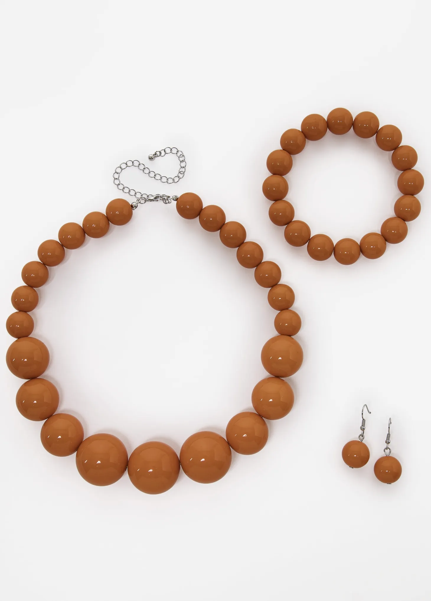 Beaded Three Piece Necklace Set