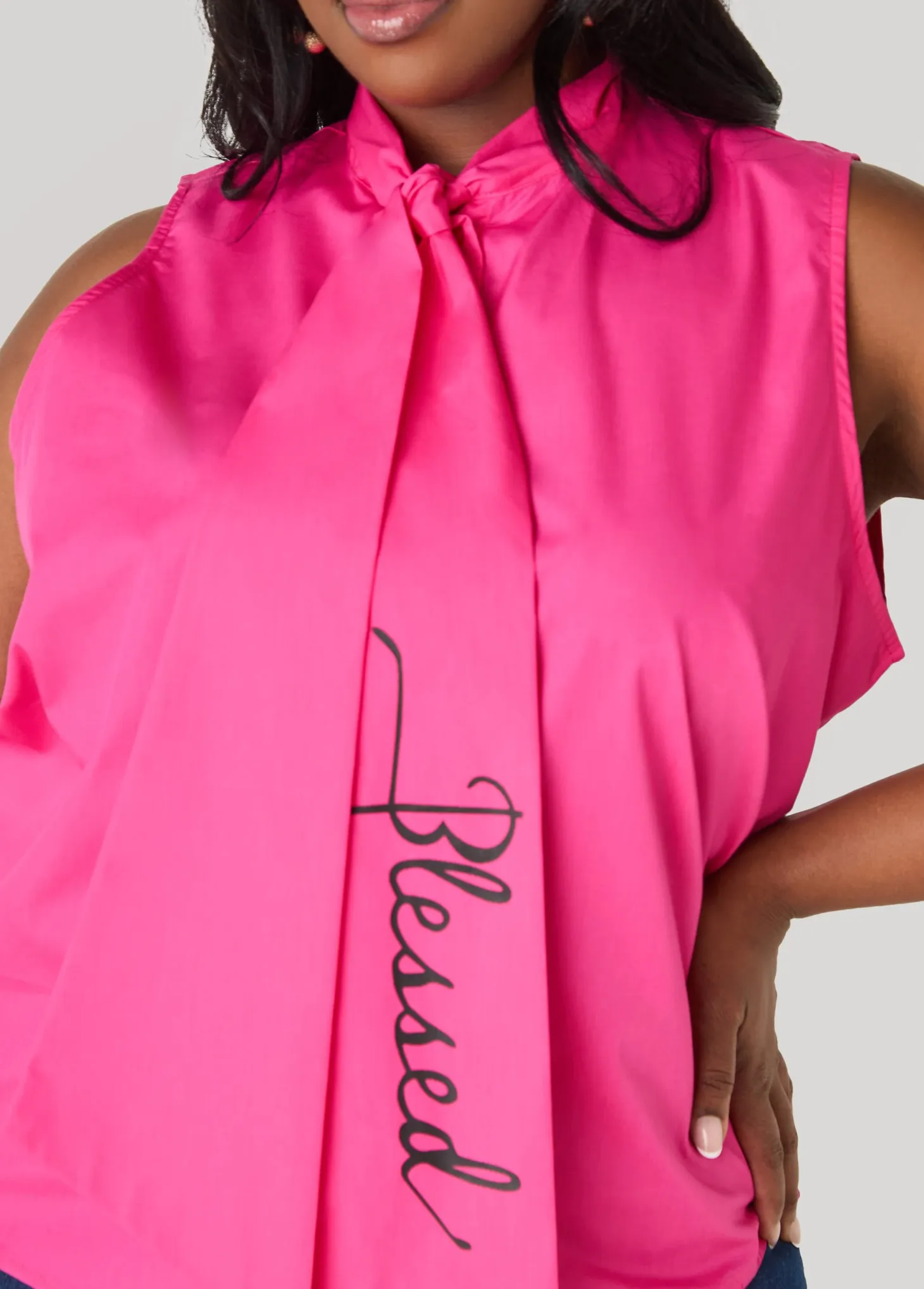 Blessed Tie Neck Top