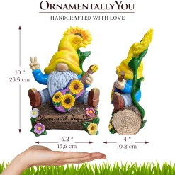 Bloom With Joy Garden Gnome Figurine