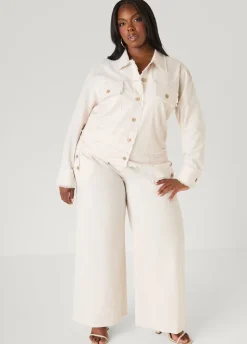 Button Detailed Cotton Blend Pants
