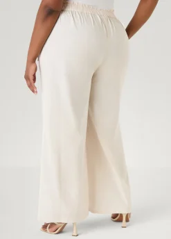 Button Detailed Cotton Blend Pants