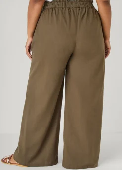 Button Detailed Cotton Blend Pants