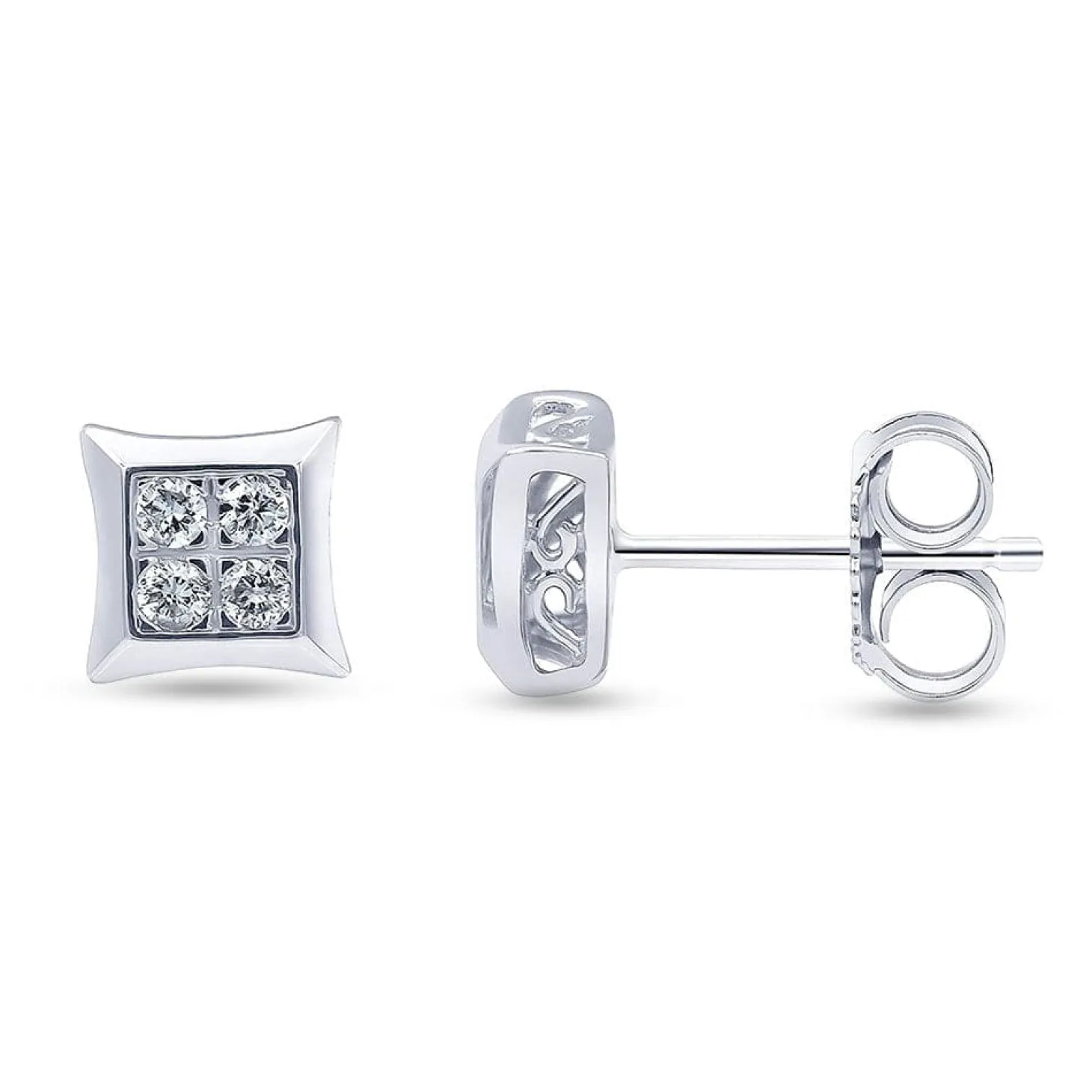 0.25 Carat Bezet Set Lab Diamond Stud Earrings