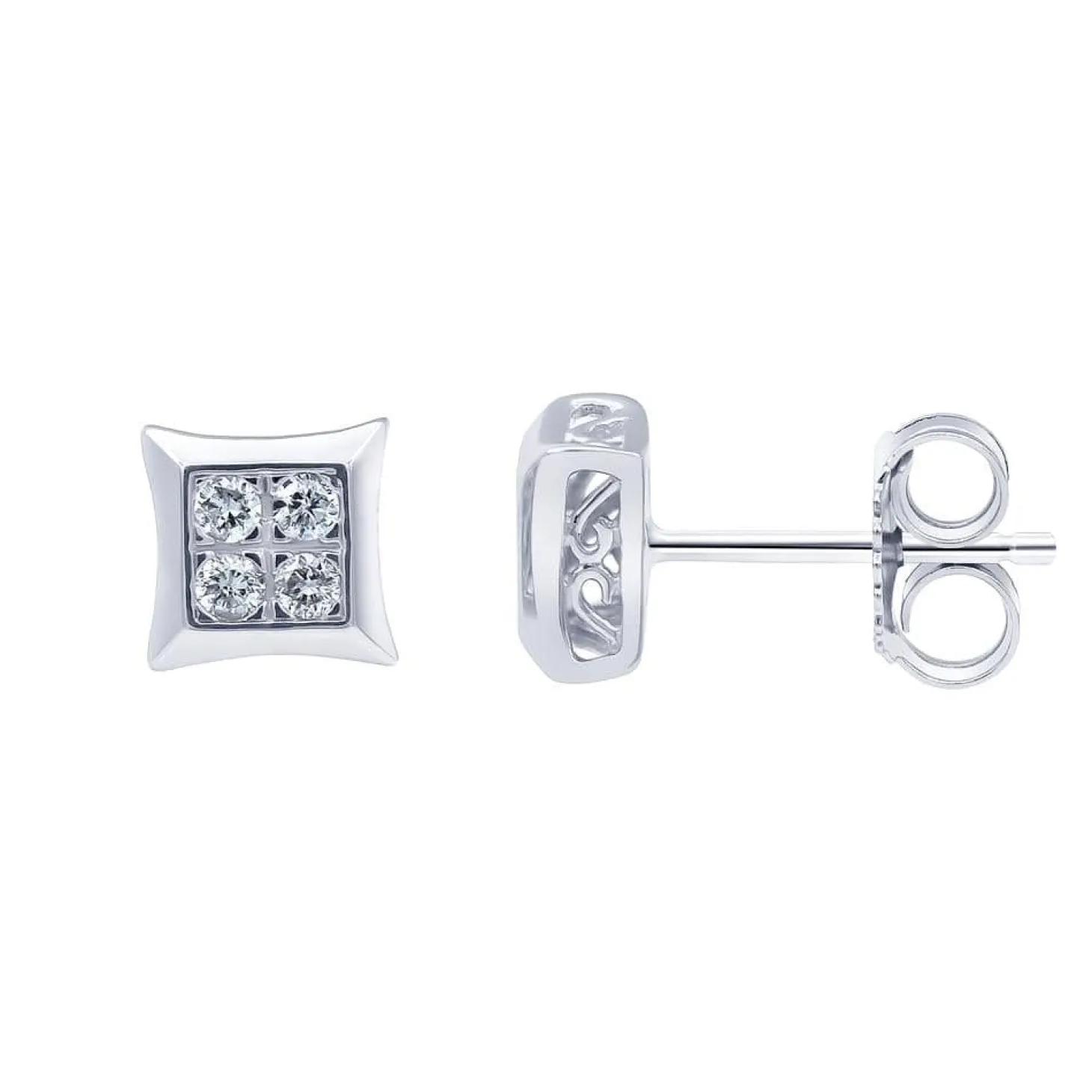 0.25 Carat Bezet Set Lab Diamond Stud Earrings
