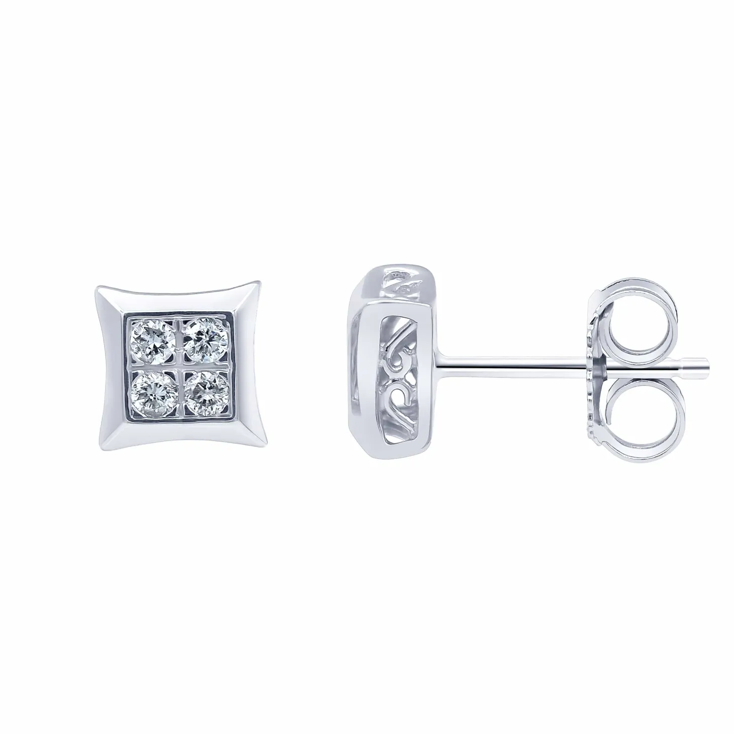 0.25 Carat Bezet Set Lab Diamond Stud Earrings