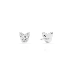 0.25 Carat Cat Shaped Lab Diamond Stud Earrings