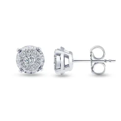 0.50 Carat Cluster Lab Diamond Earrings