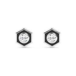 0.50 Carat Hexagon Lab Diamond Stud Earrings