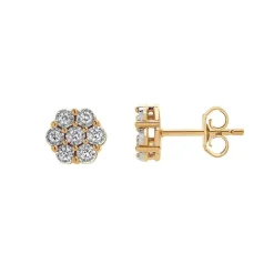0.25 Carat Lab Cluster Diamond Stud Earrings