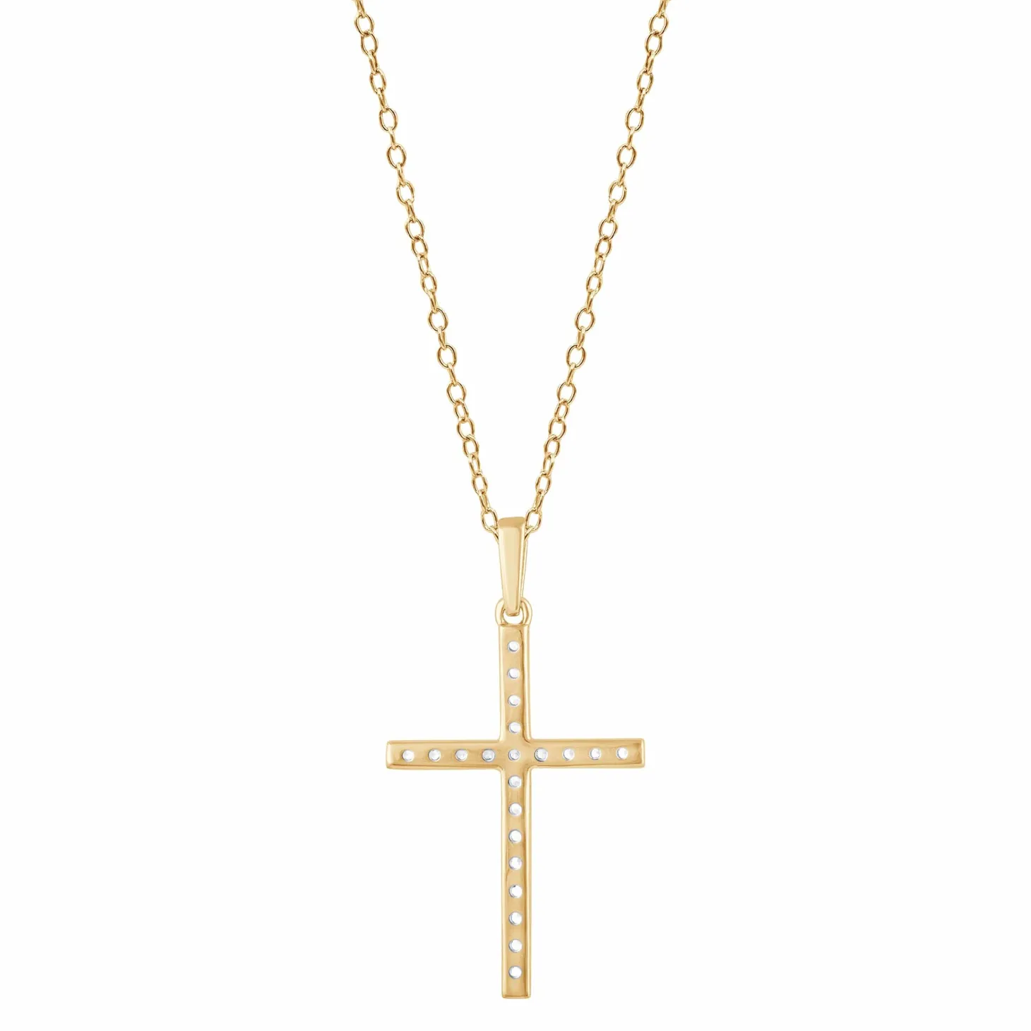 0.25 Carat Lab Cross Diamond Necklace
