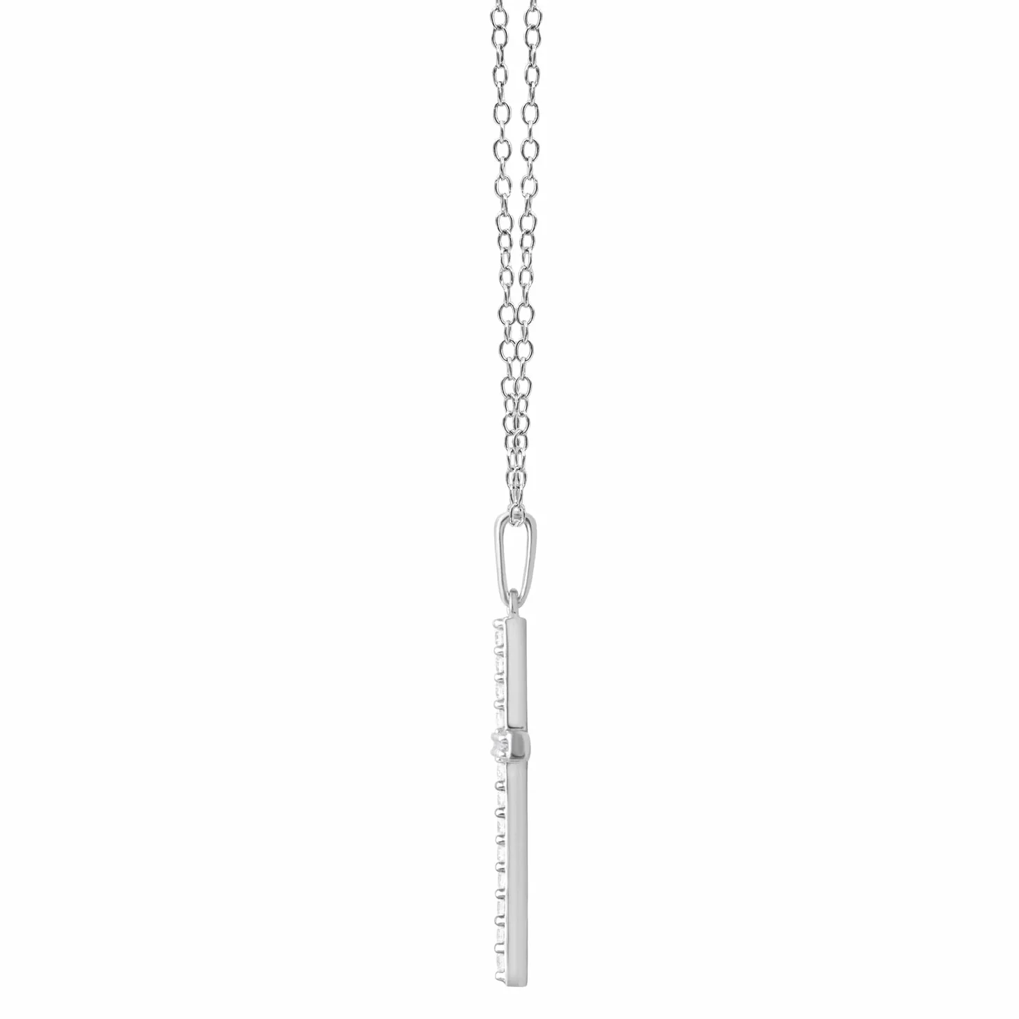 0.25 Carat Lab Cross Diamond Necklace