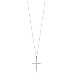 0.25 Carat Lab Cross Diamond Necklace