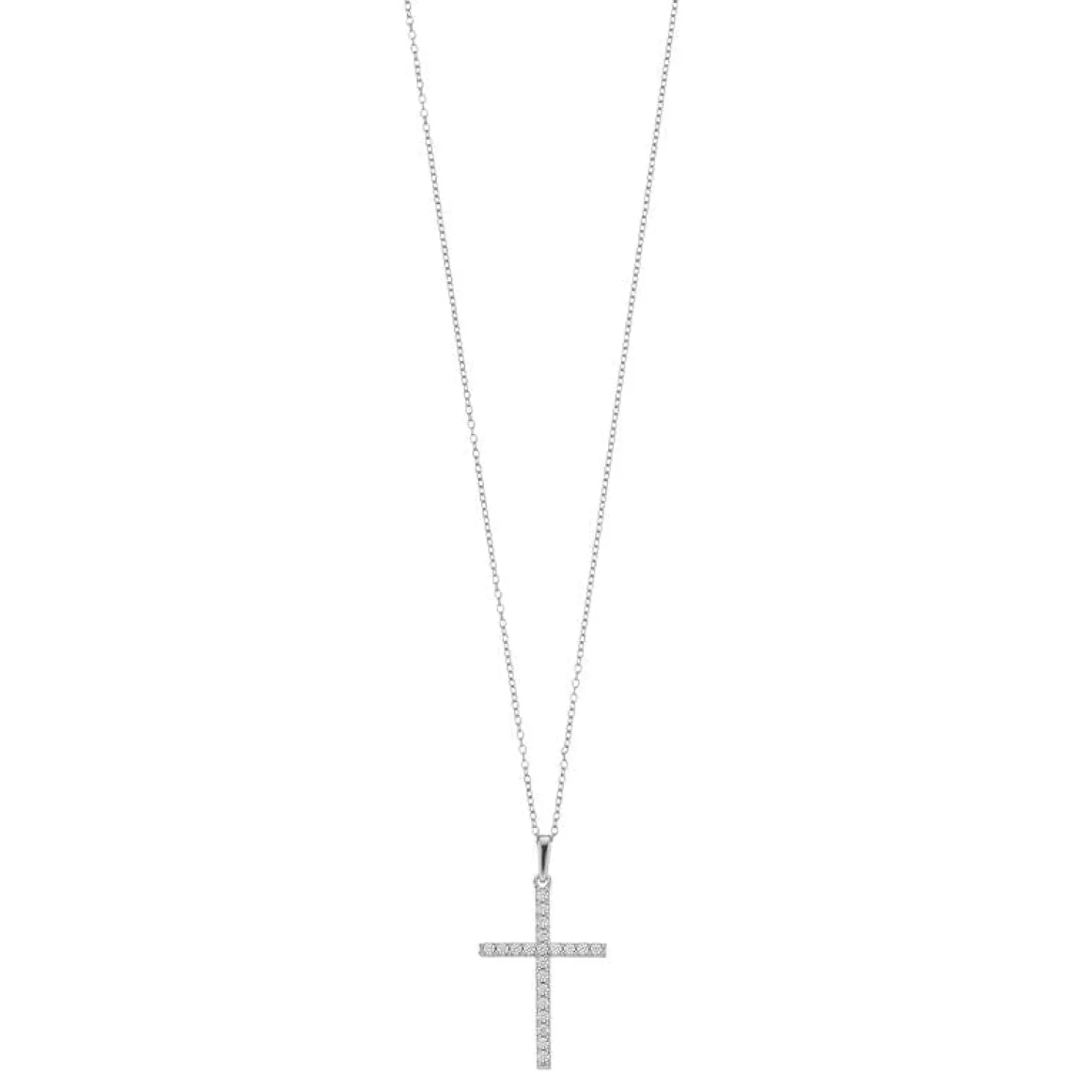 0.25 Carat Lab Cross Diamond Necklace