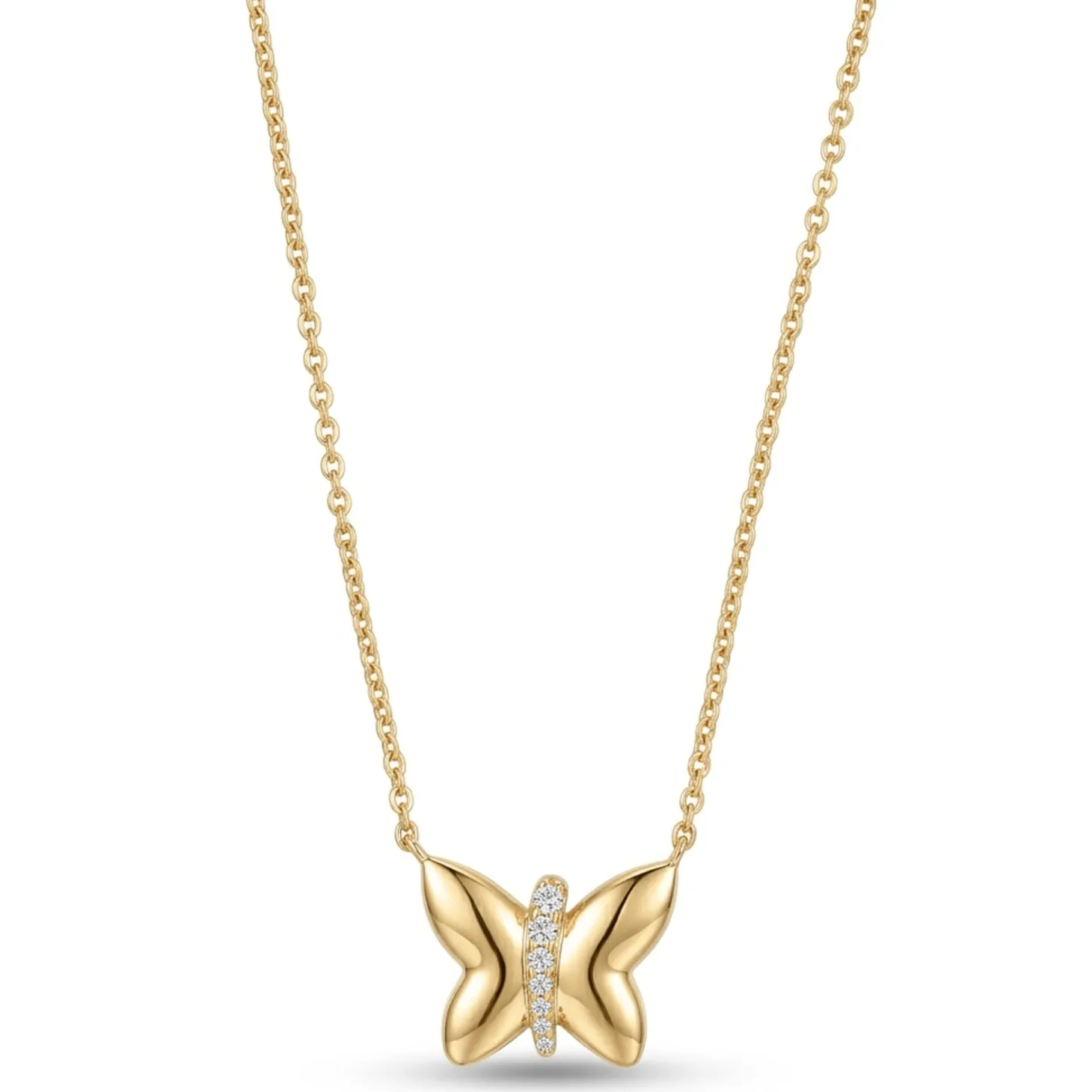 0.10 Carat Lab Diamond Butterfly Necklace