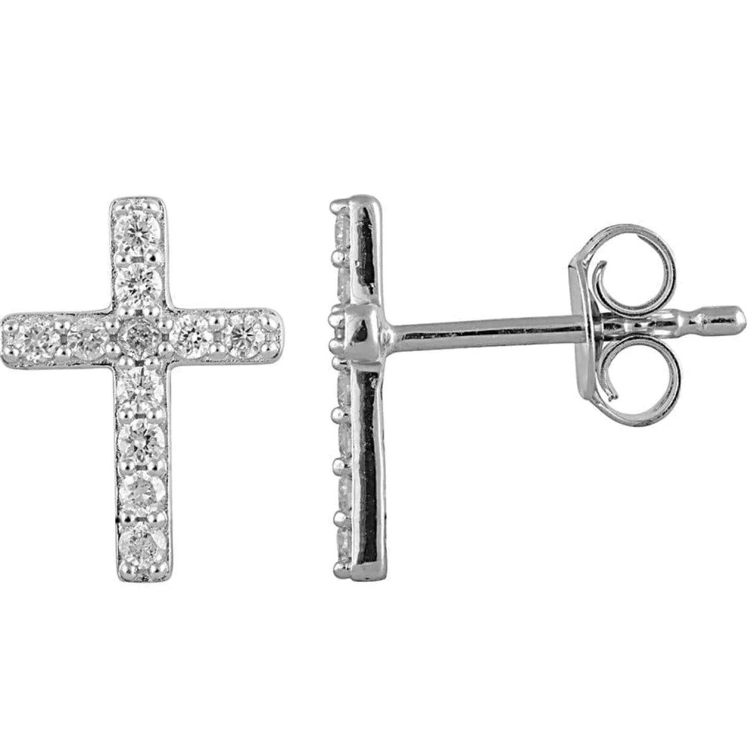 0.25 Carat Lab Diamond Cross Stud Earrings
