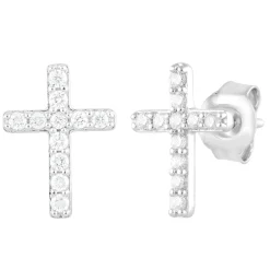 0.25 Carat Lab Diamond Cross Stud Earrings