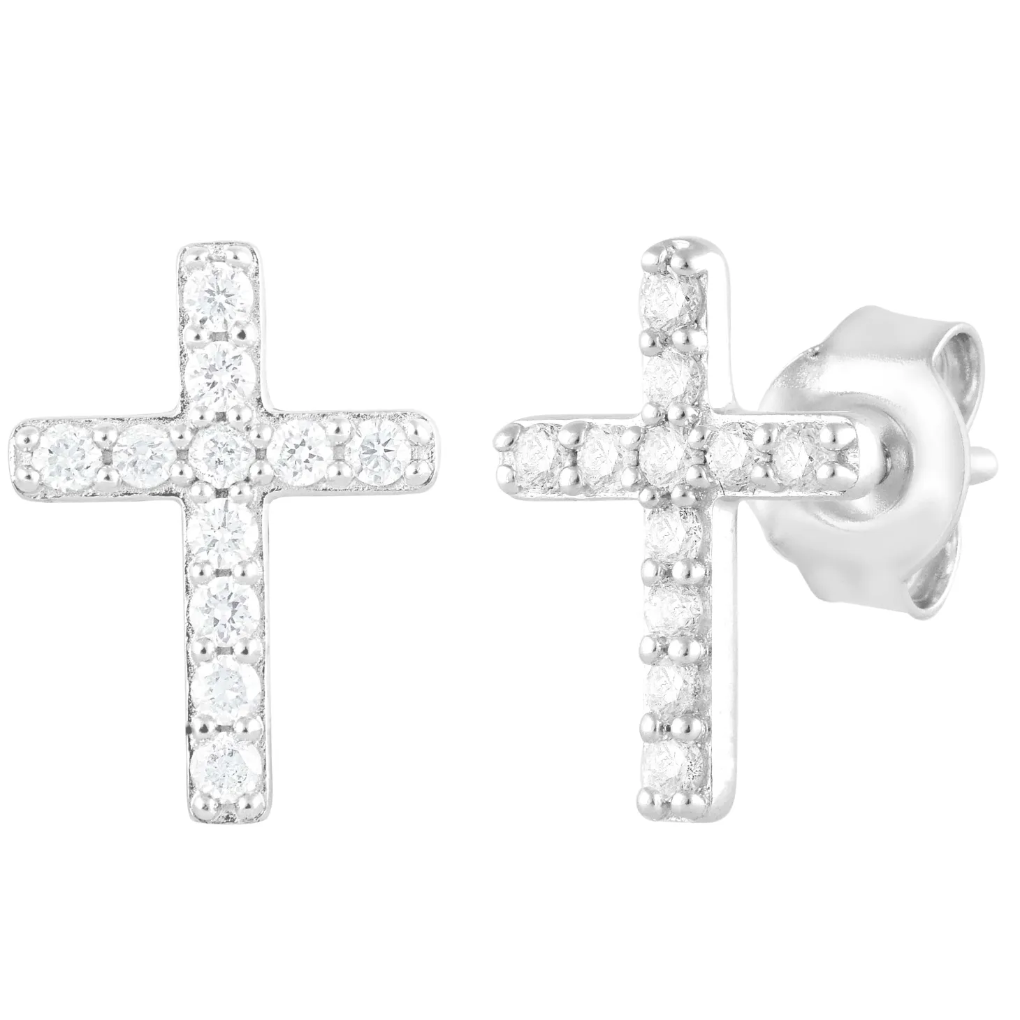 0.25 Carat Lab Diamond Cross Stud Earrings