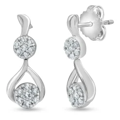 0.50 Carat Lab Diamond Drop Earrings Gift Box Set