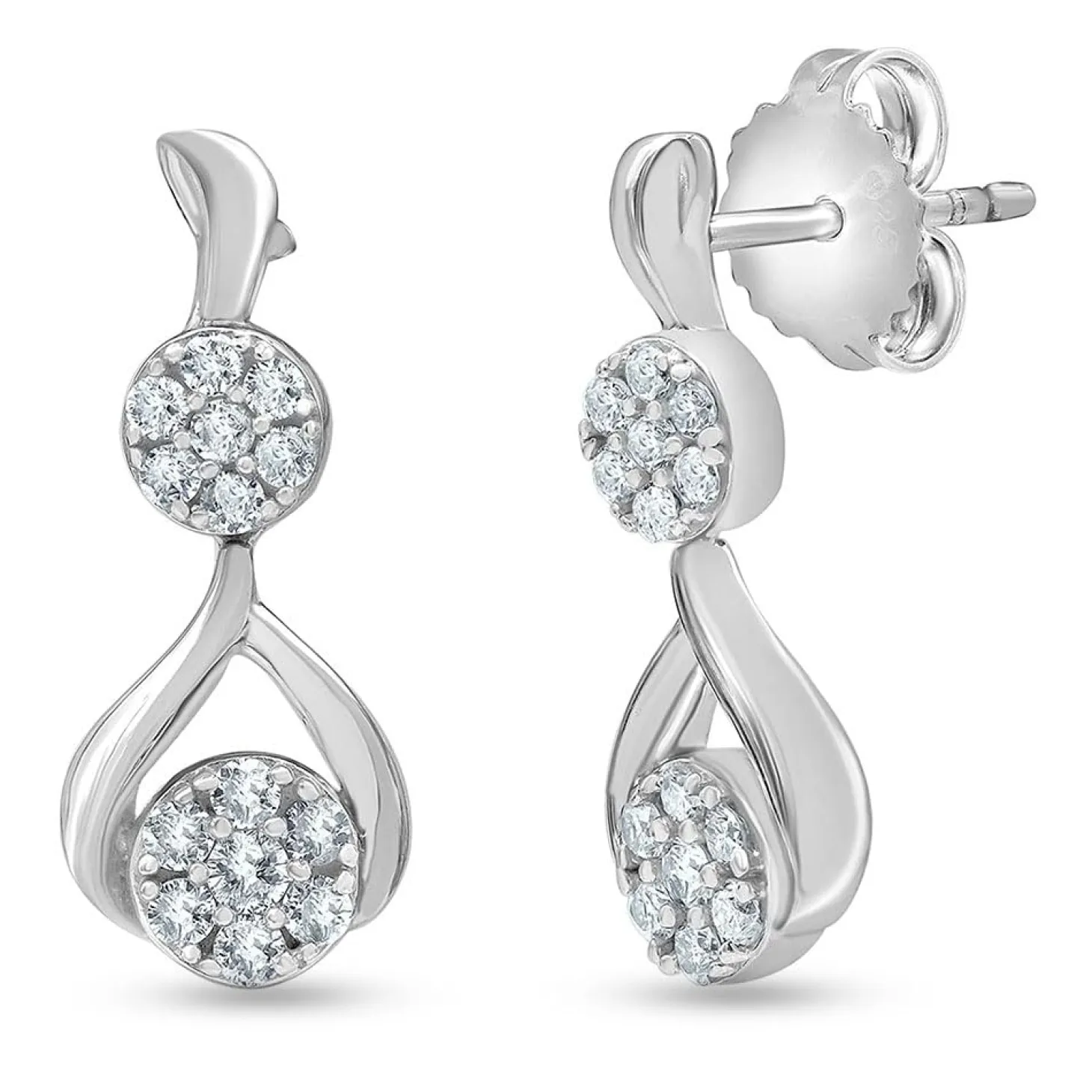 0.50 Carat Lab Diamond Drop Earrings Gift Box Set