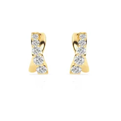 0.15 Carat Lab Diamond Half Hoop Earrings