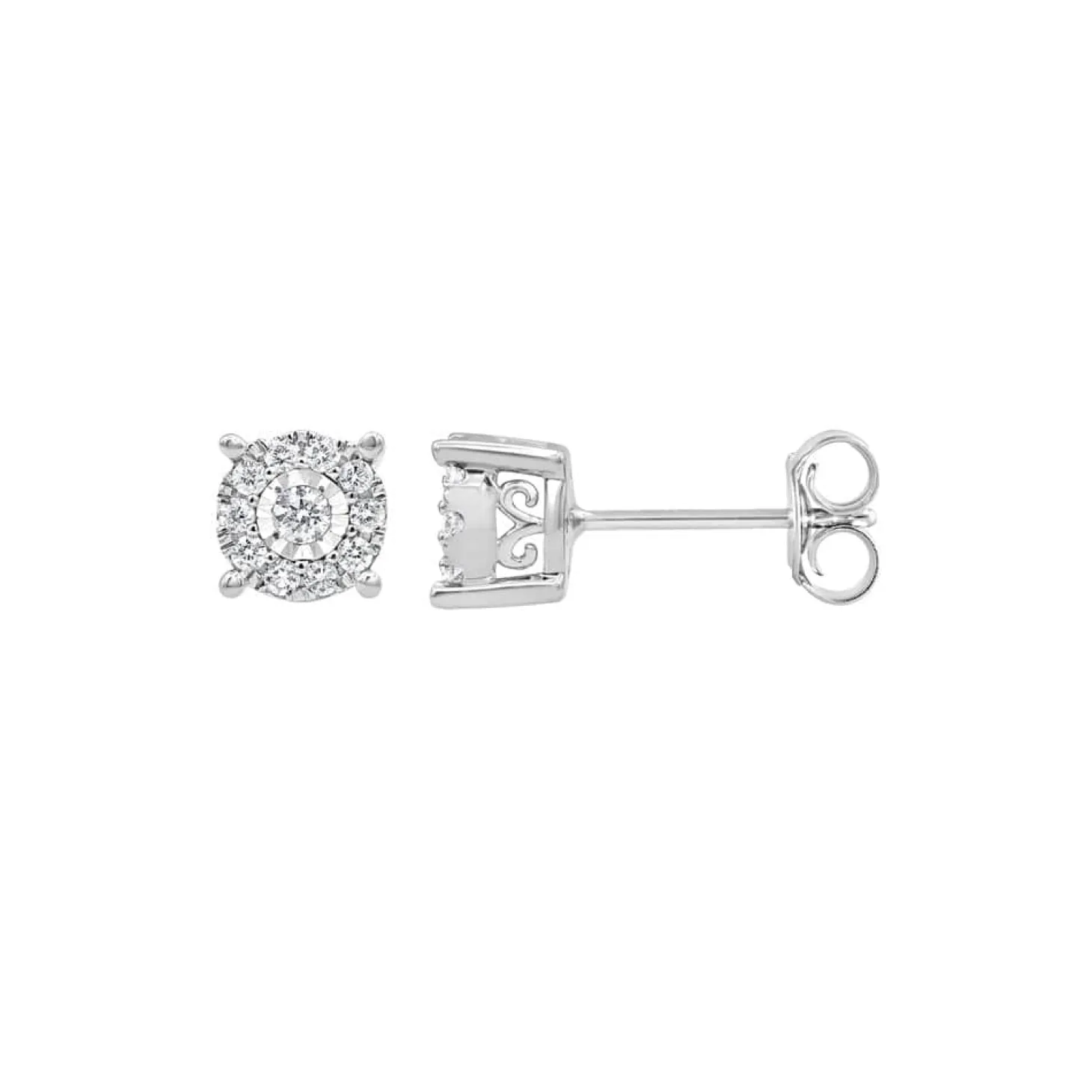 0.50 Carat Lab Diamond Halo Necklace Set