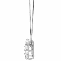 0.50 Carat Lab Diamond Heart Pendant Necklace In Sterling Silver