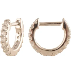 0.20 Carat Lab Diamond Hinged Huggie Hoop Earrings