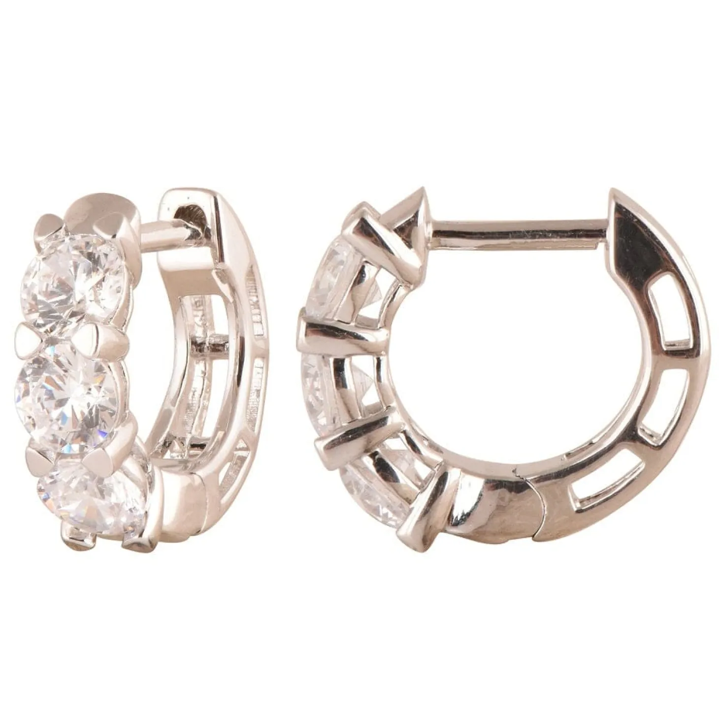 1 Carat Lab Diamond Hoop Earrings