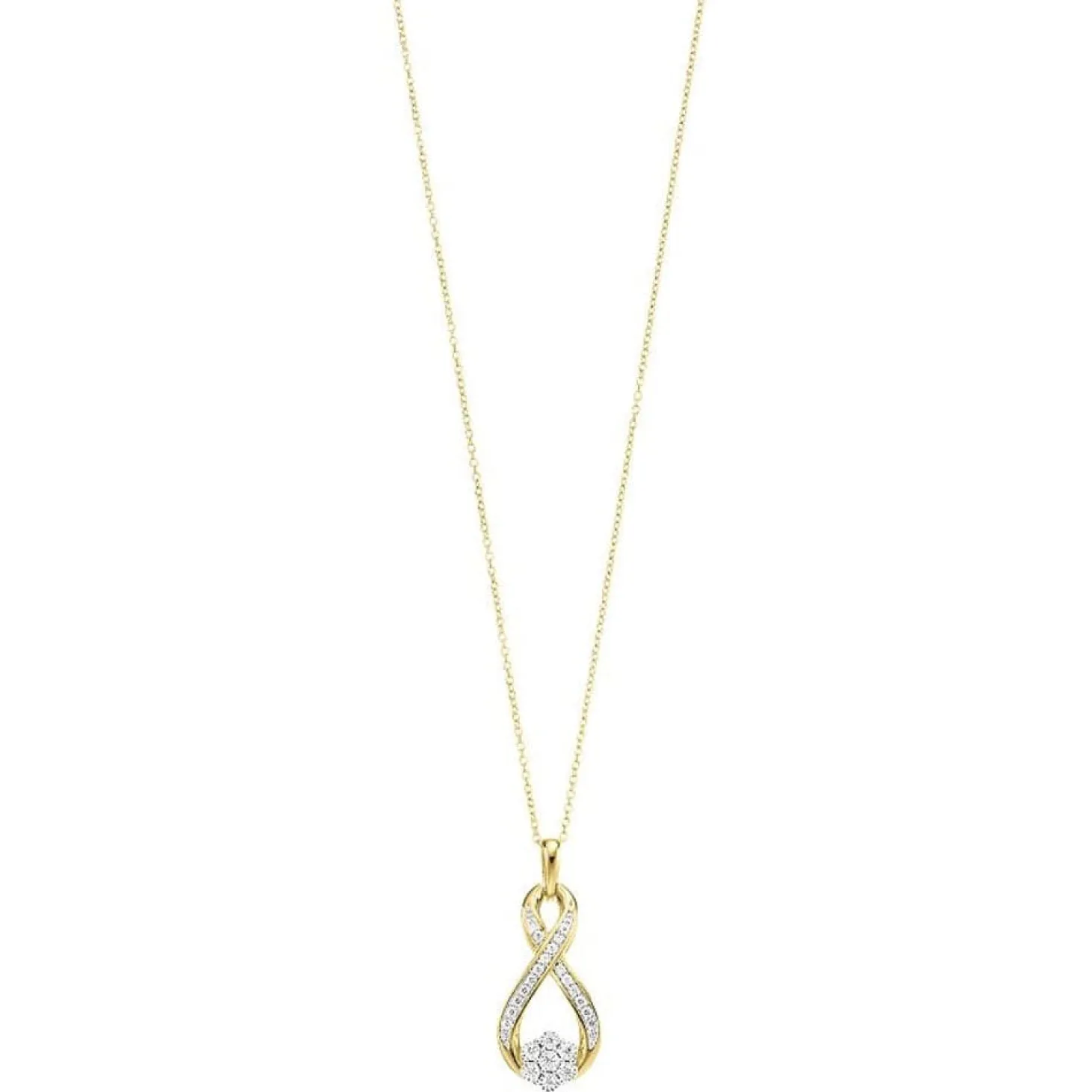 0.25 Carat Lab Diamond Twisted Pendant Necklace