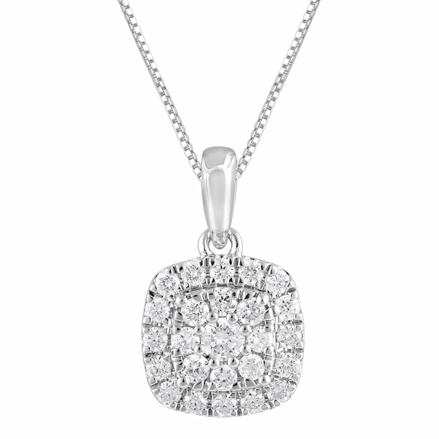 0.33 Carat Lab Halo Diamond Pendant Necklace
