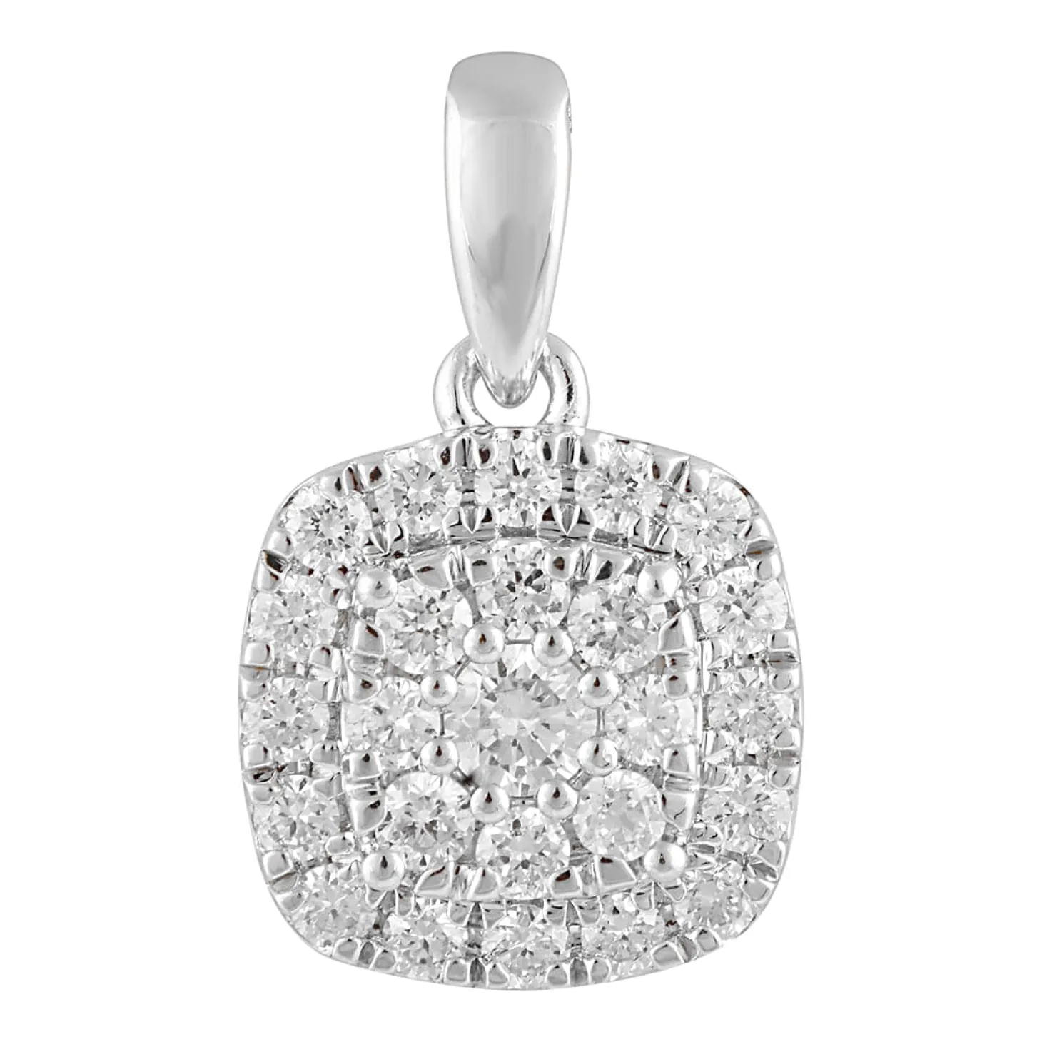 0.33 Carat Lab Halo Diamond Pendant Necklace