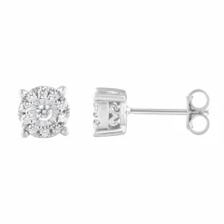 0.25 Carat Lab Halo Diamond Stud Earrings
