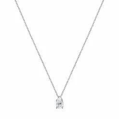 1 Carat Lab Pear Solitaire Diamond Pendant Necklace