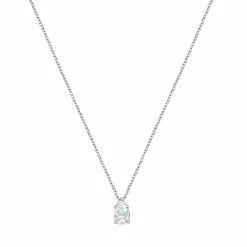 1 Carat Lab Pear Solitaire Diamond Pendant Necklace