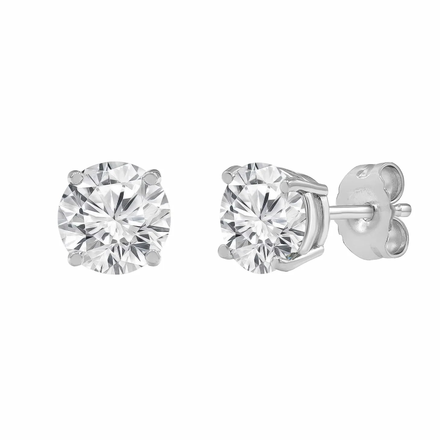 0.50 Carat Round Cut Lab Diamond Stud Earrings
