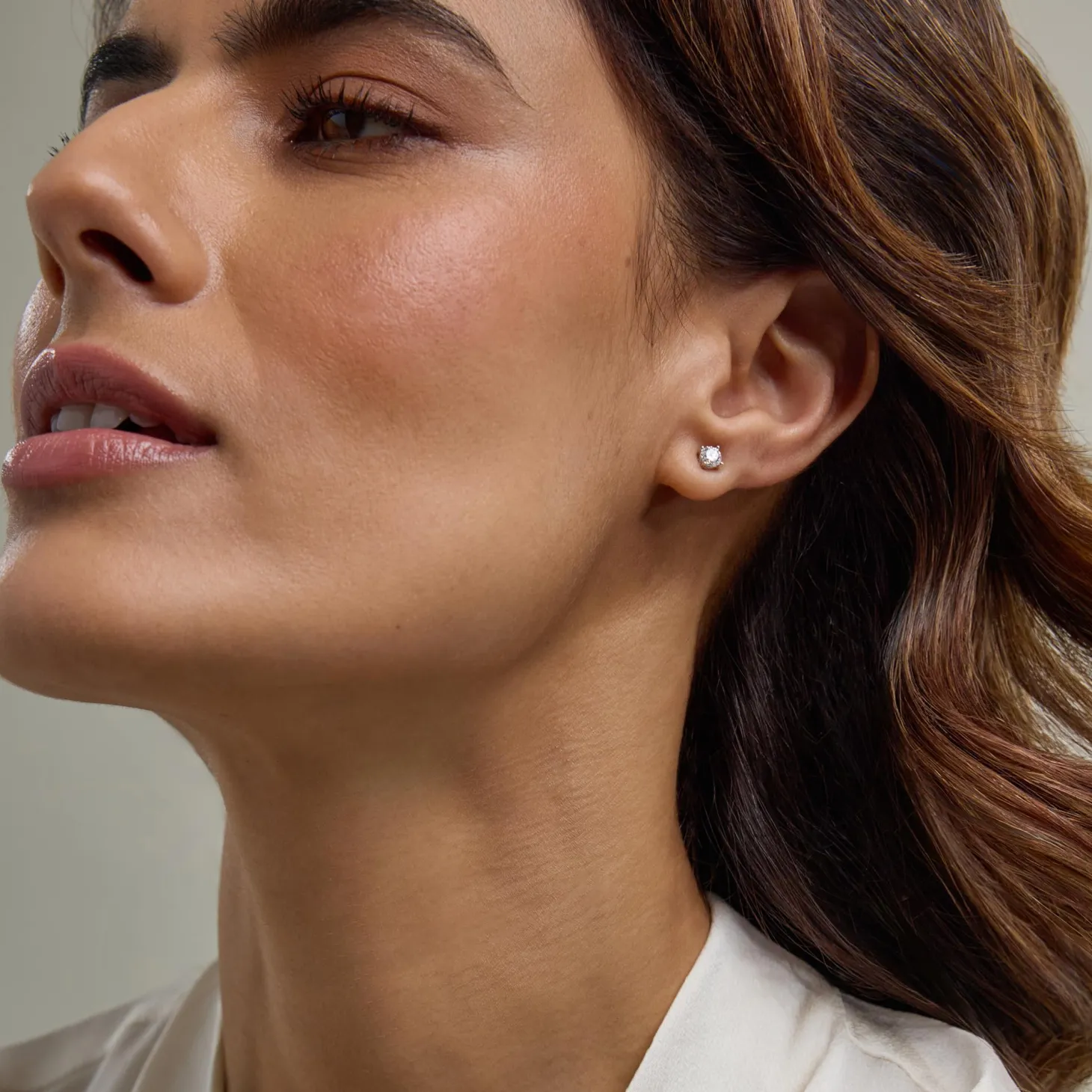 0.50 Carat Round Cut Lab Diamond Stud Earrings