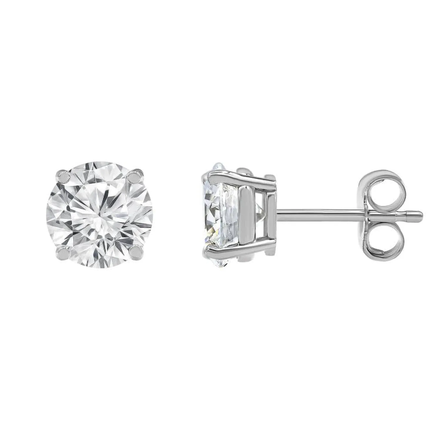 0.50 Carat Round Cut Lab Diamond Stud Earrings