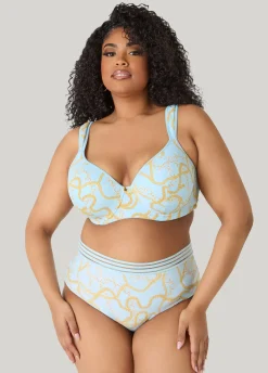 Chain Print Plunge Butterfly Bra