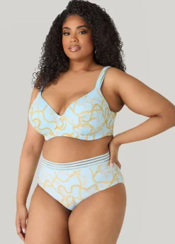 Chain Print Sheer Waist Briefs