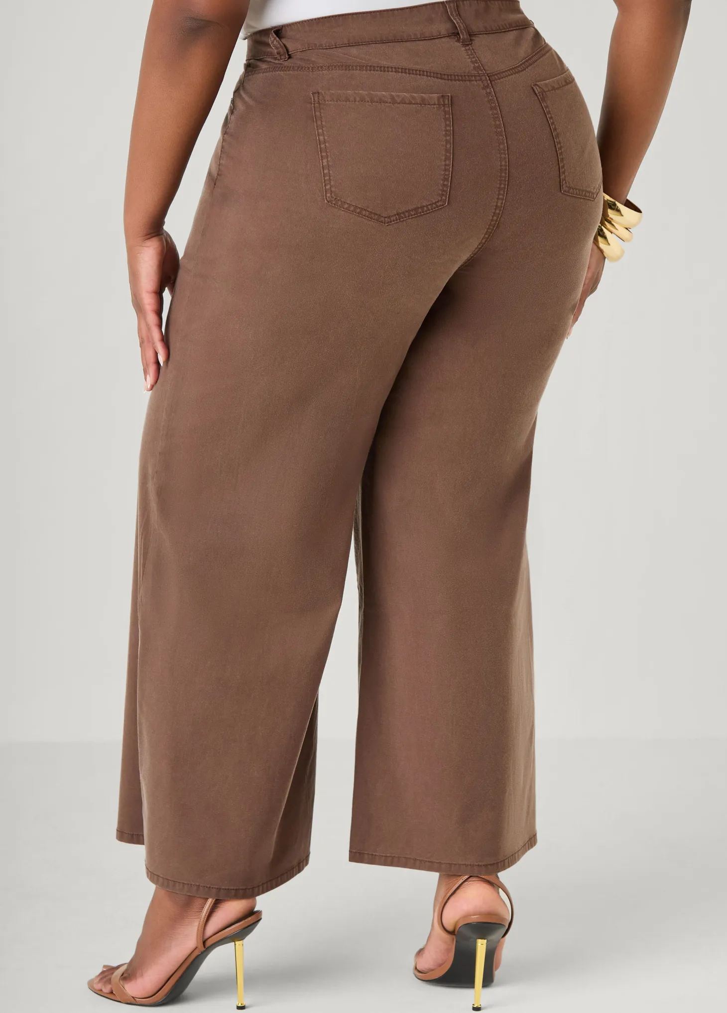 Chambray Wide Leg Pants