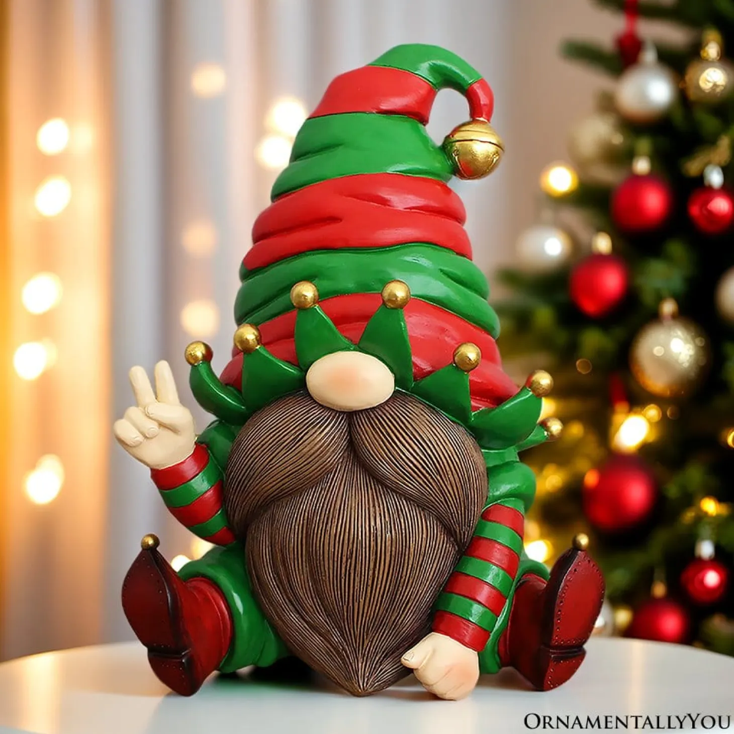 Cheerful Elf Gnome Figurine